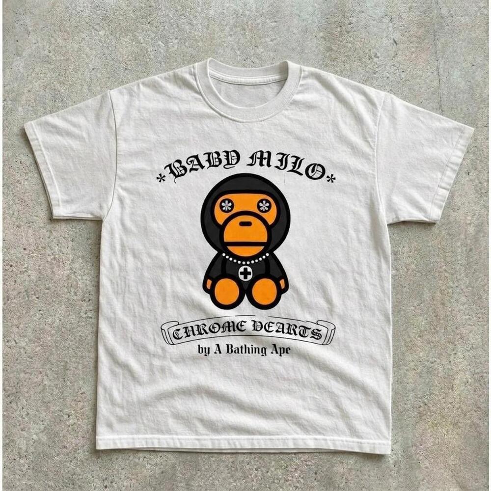 Bape X Chrome Hearts White Baby Milo Tee